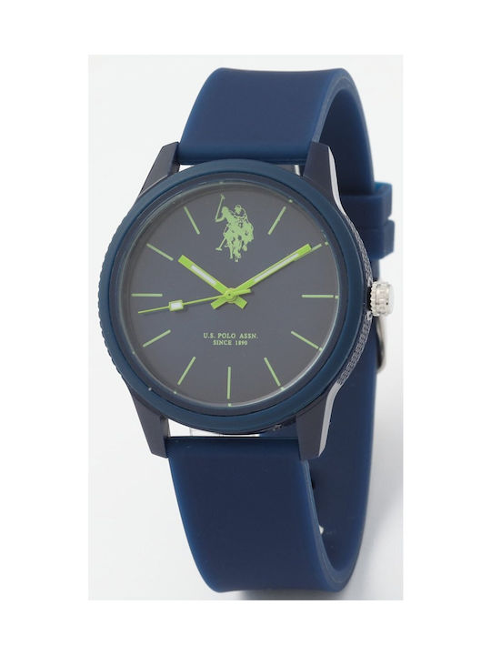 U.S. Polo Assn. Michael Watch Battery with Blue Rubber Strap