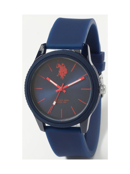 U.S. Polo Assn. Michael Watch Battery with Blue Rubber Strap