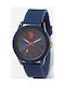 U.S. Polo Assn. Michael Watch Battery with Blue Rubber Strap