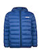 Kids' Quilted Jacket Short with Hood Blue Puffer