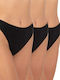 Damen Zeichenfolge 3Pack Nahtlos Schwarz