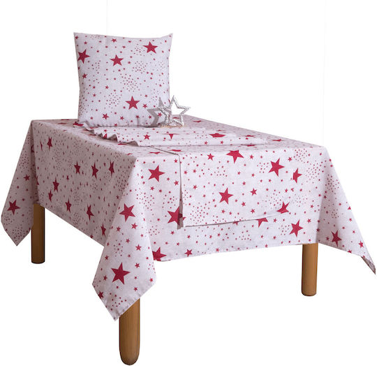 Viopros Viopros Christmas Tablecloth Fabric Stars 180x140cm