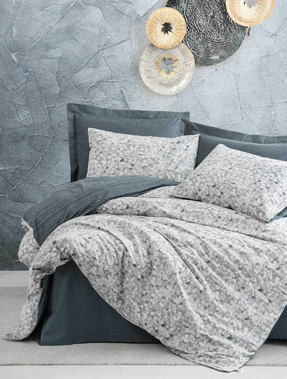 Madi Gusty Σετ Κουβερλί Υπέρδιπλο Βαμβακερό Grey 220x240cm 3τμχ