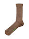 ME-WE Women's Solid Color Socks Brown