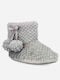 Parex Closed-Back Women's Slippers with Fur In Gray Colour 10126138.GR