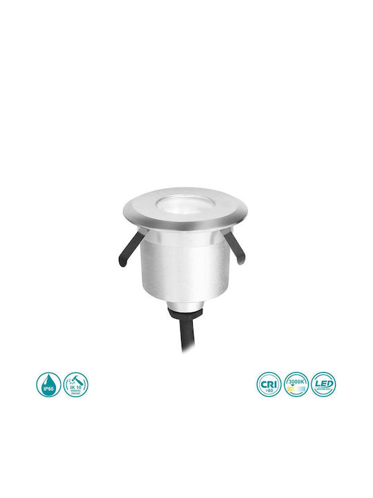 Forlight Senya Spot Bodenleuchte mit Warmweißem Licht IP65 Silber