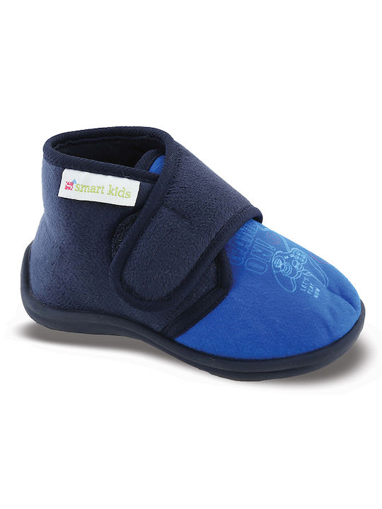 FAME Kids Slipper Ankle Boot Blue