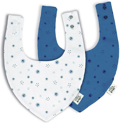 Interbaby Duendes Del Polvo Bandana Fabric with Button Blue 2pcs