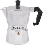 Quttin Stovetop Espresso Pot for 3Cups Silver