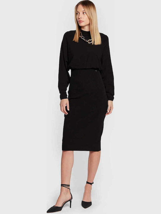 Alice Midi Evening Dress Black