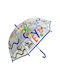 Chanos Kids Curved Handle Umbrella Mickey with Diameter 45cm Transparent