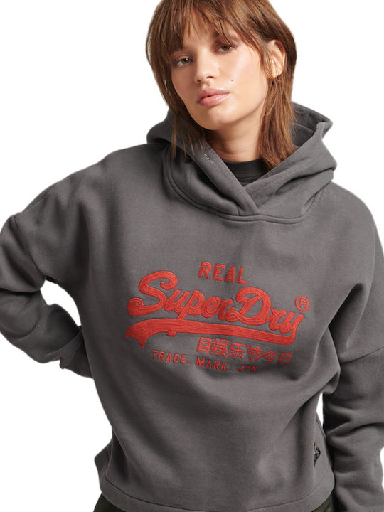 Superdry Women's Hooded Sweatshirt Gray