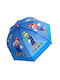 Chanos Kinder Regenschirm Gebogener Handgriff Super Mario Blau mit Durchmesser 45cm.