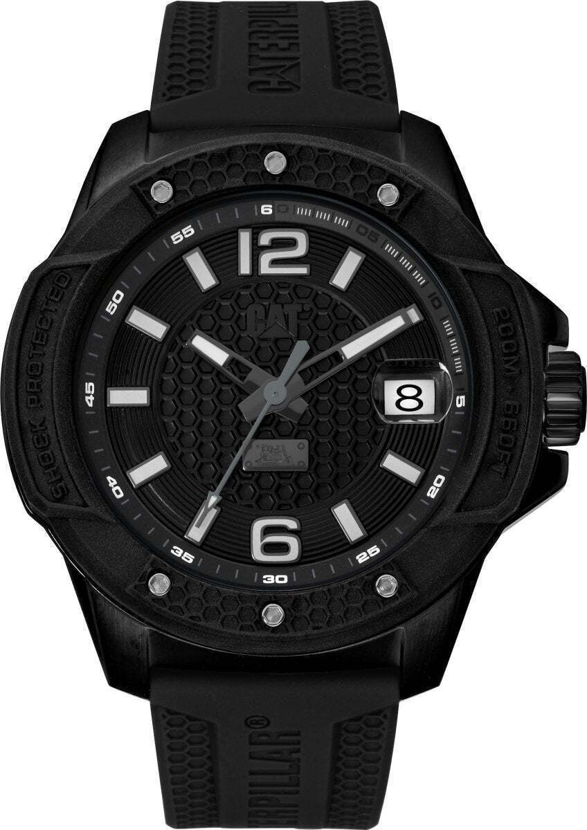 CAT Shockmaster Evo Ρολόι Μπαταρίας με Καουτσούκ Λουράκι σε Μαύρο χρώμα