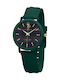 U.S. Polo Assn. Remy Damen Uhr mit Grün Kautschukarmband