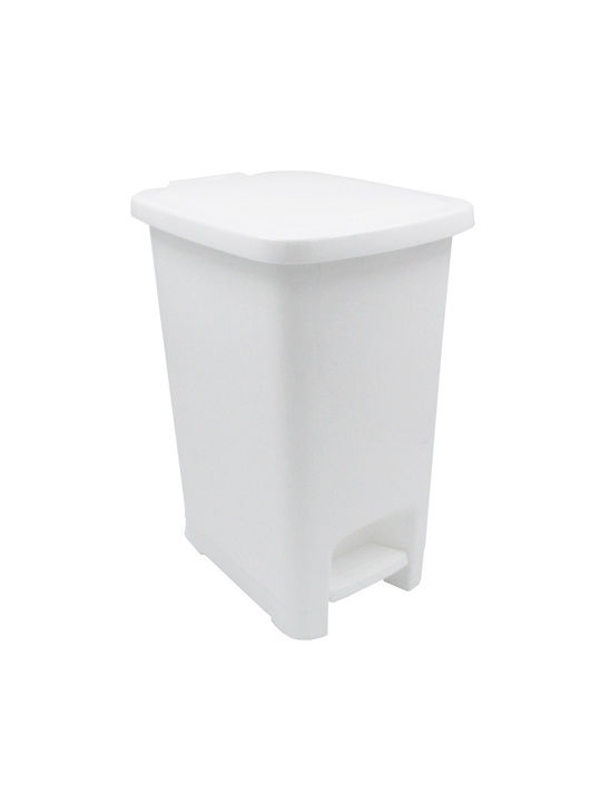 Waste Bin Waste Plastic with Pedal White 60lt 1pcs