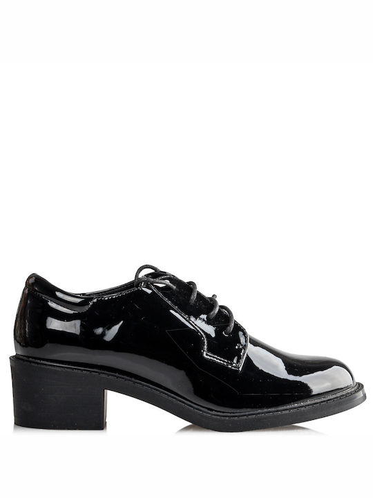 Envie Shoes Shiny Γυναικεία Oxfords από Λουστρίνι σε Μαύρο Χρώμα