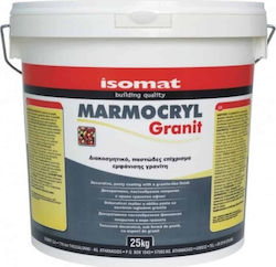 Isomat Marmocryl Granit Ακρυλικό, Έτοιμο Προς Χρήση, Υδαταπωθητικό Επίχρισμα Εμφάνισης Γρανίτη, 25kg, Αποχρ G110