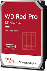 Western Digital Red Pro 22TB HDD Festplatte 3.5" SATA III 7200Umdrehungen pro Minute mit 512MB Cache für NAS