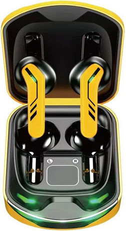 WK TWS-VA07 Earbud Bluetooth Handsfree Ακουστικά με Θήκη Φόρτισης Κίτρινα
