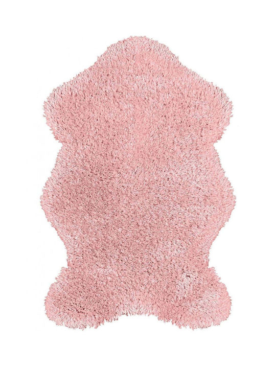 Madi Woolly Animal Rug Rectangular Pink