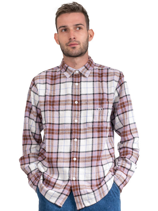 Vince Long-sleeved Cotton Shirt Checked Multicolour