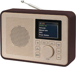 Denver DAB-60DW Tabletop Radio Battery DAB+ with Bluetooth Brown