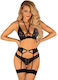 Obsessive Alessya 3-Piece Set Black