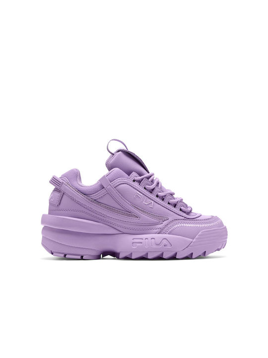 Fila Disruptor II Kids Sneakers for Girls with Laces Purple