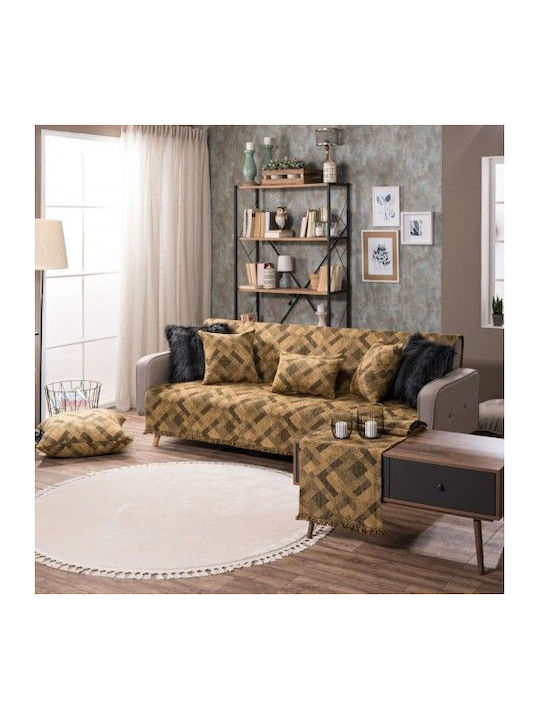 Teoran Three-Seater Sofa Throw Bronx 180x300cm 08