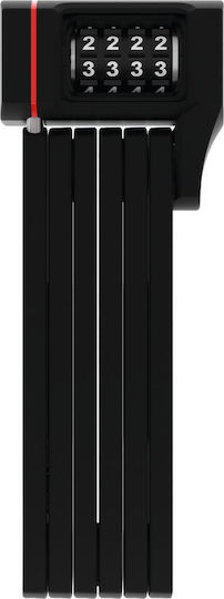 Abus 5700C/80 SH Сгъваема велосипедна катинарка с комбинация Черен
