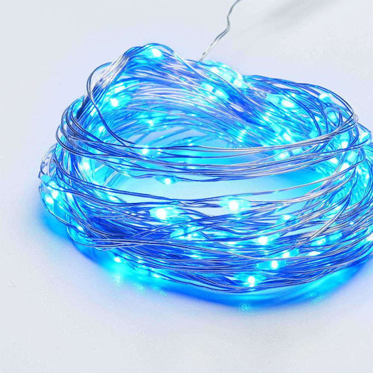 100 Λαμπάκια LED 13μ. Μπλε σε Σειρά