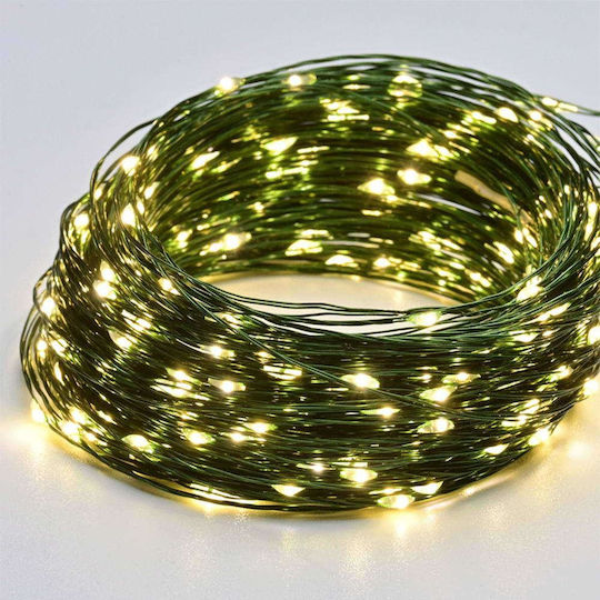 100 Lights LED 10m. Warm White in String 1pcs