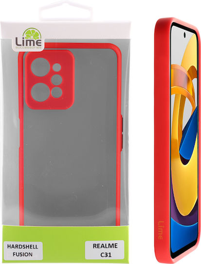 Lime Hardshell Camera Guard Back Cover Πλαστικό / Σιλικόνης Red with Black Keys (Realme C31)