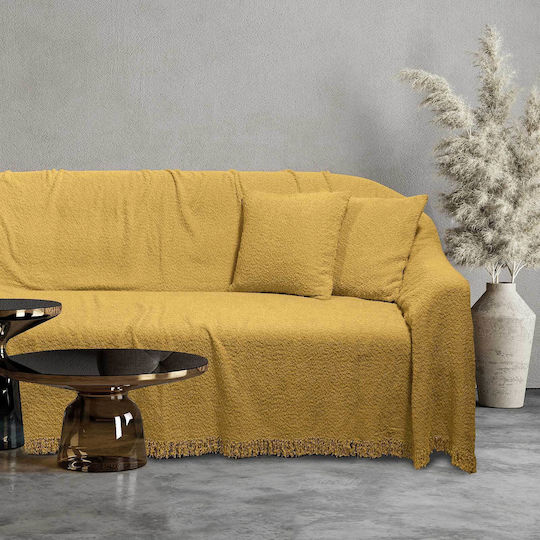 Das Home 0235 Ριχτάρι Τριθέσιου Καναπέ 180x300εκ. Χρυσό