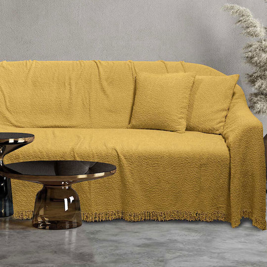 Das Home 0235 Ριχτάρι Διθέσιου Καναπέ 180x250εκ. Χρυσό