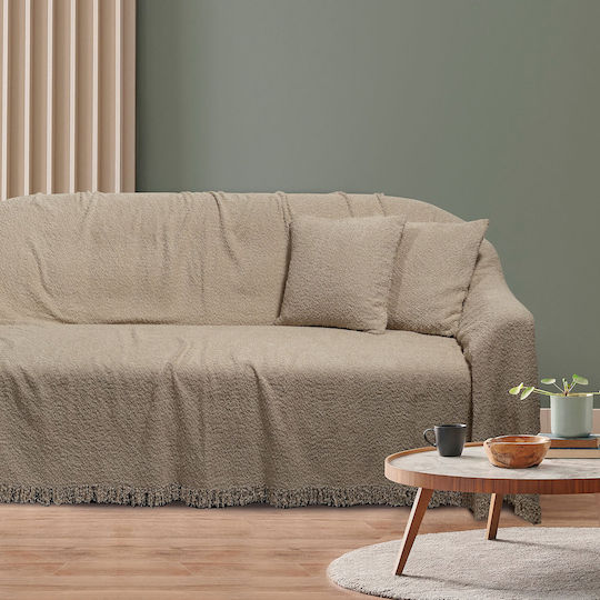Das Home 0234 Decke Für Dreisitzer-Sofa 180x300cm Grau