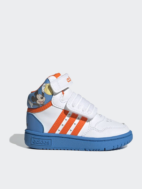 Mickey Kids Sneakers High with Scratch Cloud White / Impact Orange / Pulse Blue
