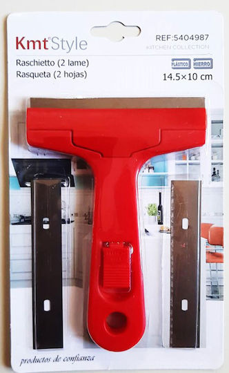 KMT Style Четка Керамични котлони с 2 остриета 10x14.5см Червен 1бр