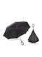 Automatic Reverse Opening Umbrella Monochrome - Inside Out Reverse Umbrella Black