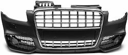 Bumper Grills Car Front with Chrome Grilles Compatible with Audi A4 B7 8E (2004-2008)