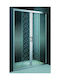 Gloria Dakri Shower Screen for Shower with Sliding Door 109-112x190cm Chrome