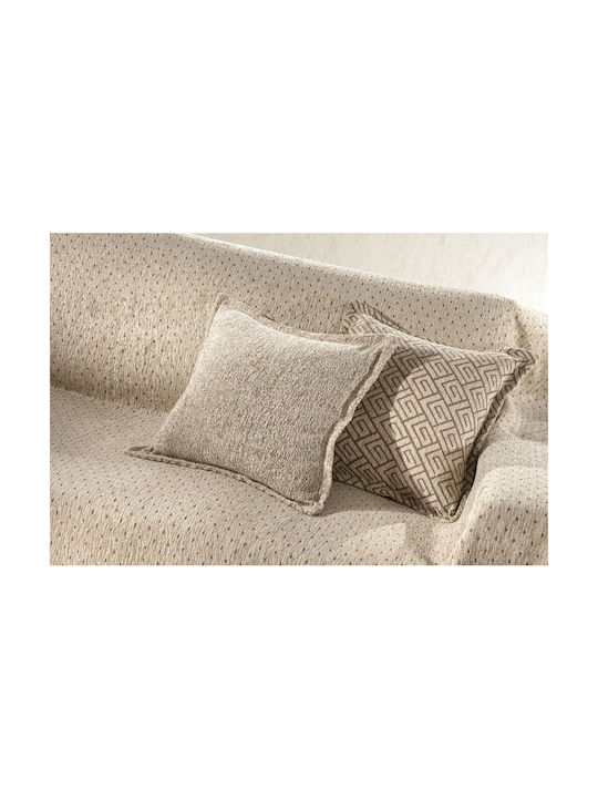 Guy Laroche Guy Laroche Decorativi Throw Pillow Cover Libra Made of 100% Cotton Natural 50x50cm