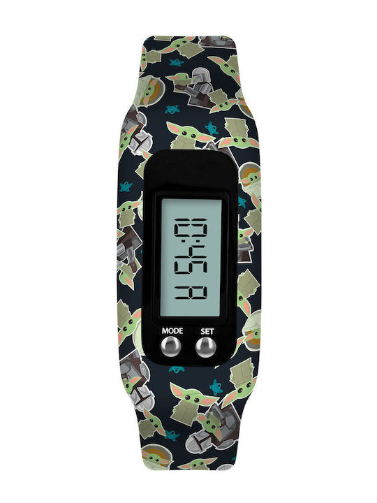 Disney Kids Digital Watch Activity Tracker Star Wars with Rubber/Plastic Strap Black