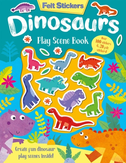 Felt Stickers Dinosaur Play Scene Book Felt Stickers Dinosaur Play Scene Book