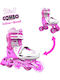 Y-Volution Yvolution Neon Inline / Quad Αυξομειούμενα Rollers Ροζ Παιδικά