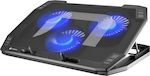 Natec Oriole Cooling Pad για Laptop έως 17.3" με 3 Ανεμιστήρες και Φωτισμό
