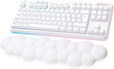 Logitech G715 Fără fir Tastatură Mecanică de Gaming Fără cheie cu GX Brown întrerupătoare și iluminare RGB Alb