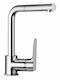 Paini Nove Kitchen Faucet Counter with Pull-Out Spray Silver