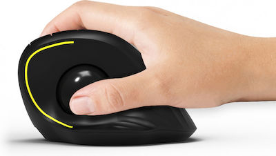 Port Designs Bluetooth Wireless Mouse with Trackball Black